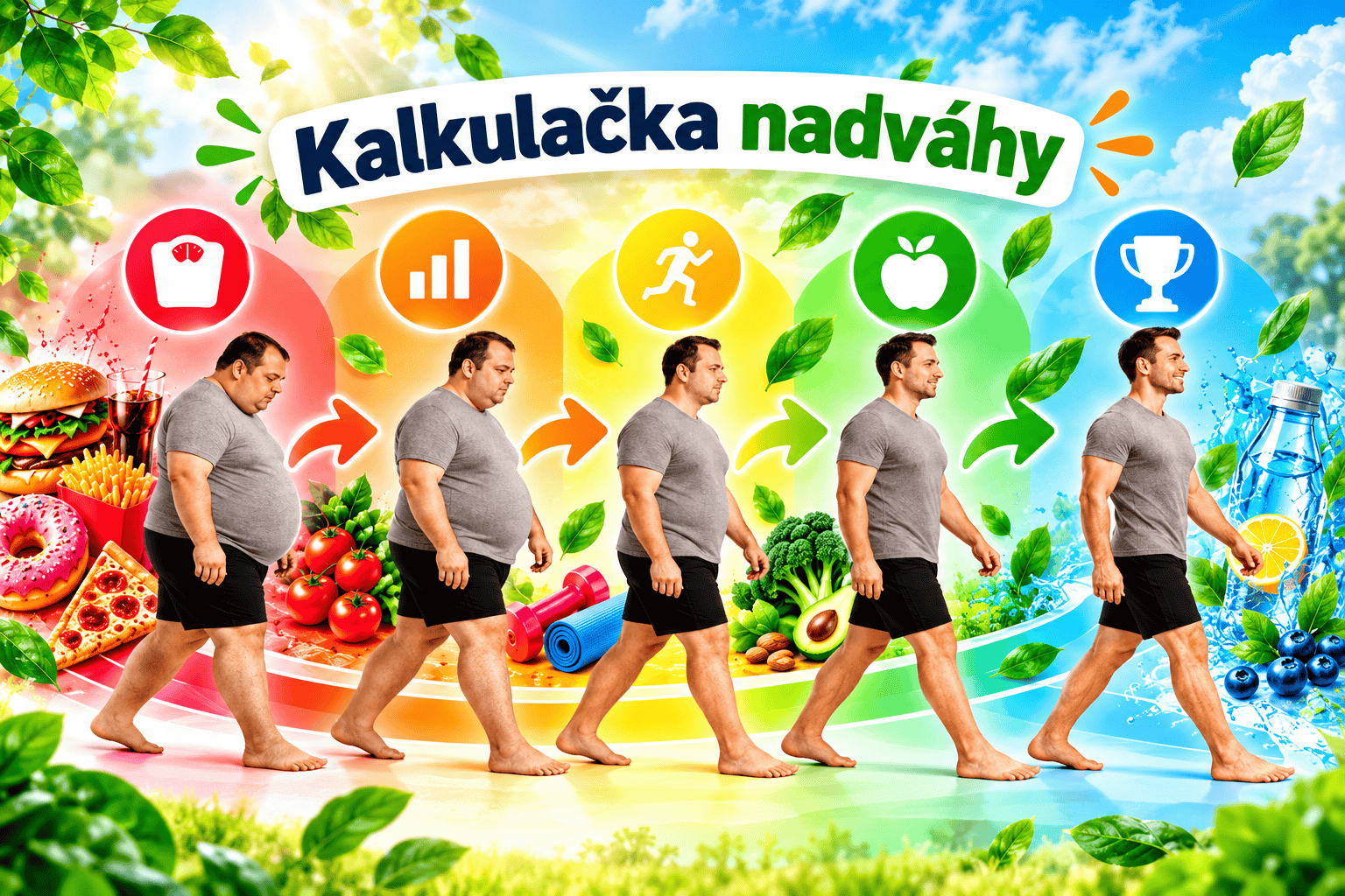 Kalkulačka BMI a nadváhy – ilustrácia zmeny telesnej hmotnosti